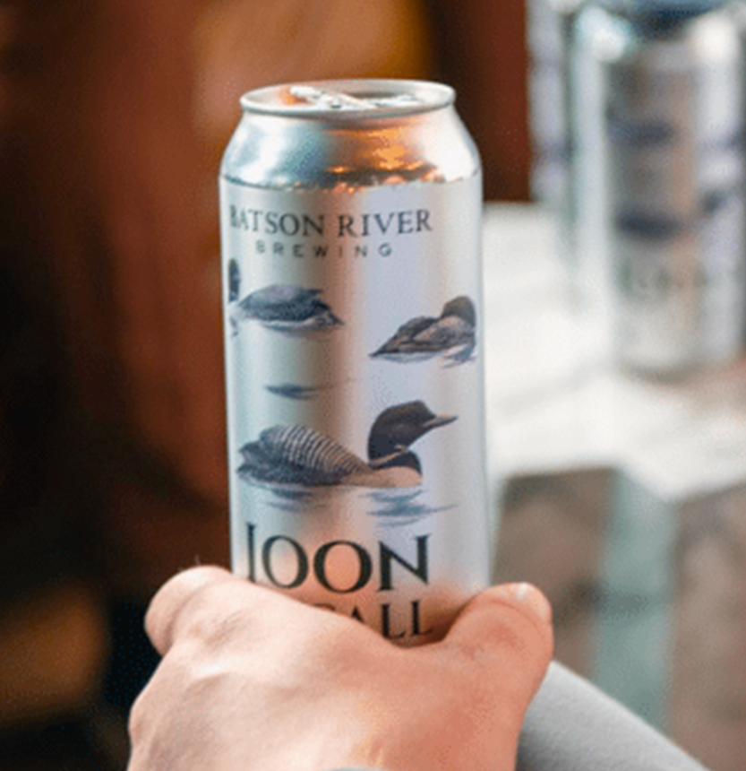 a hand holding a can of beer