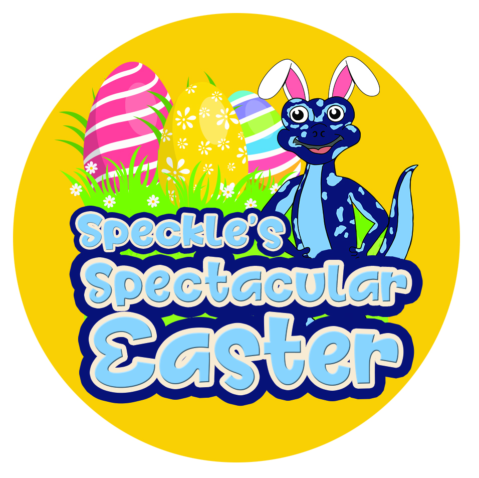 a cartoon of a dinosaur with eggs