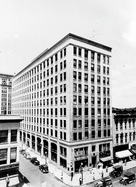 a tall building with many windows