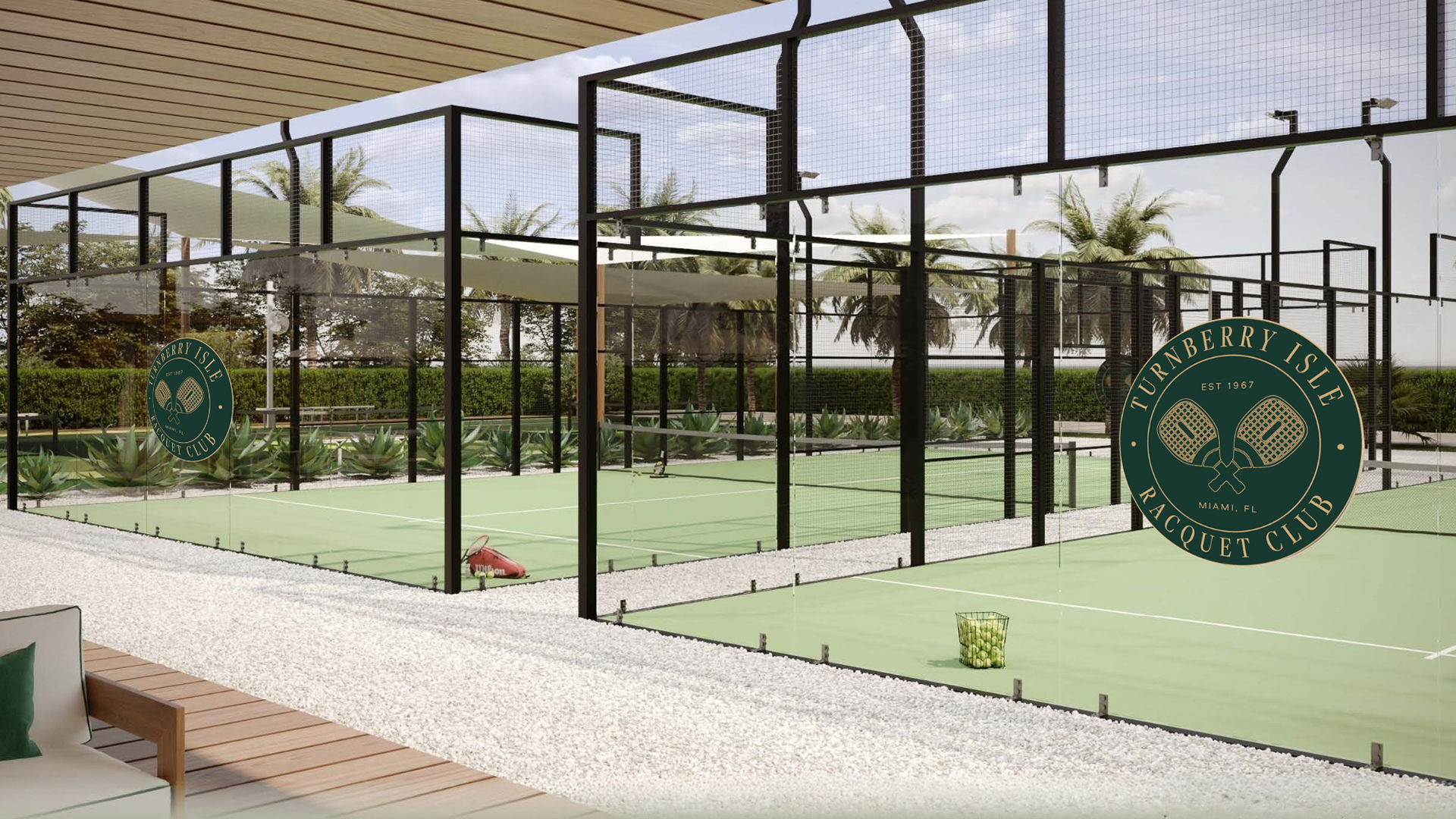 a tennis court with a net