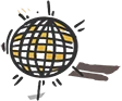 a black and yellow logo