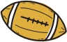 a yellow ball with stitches