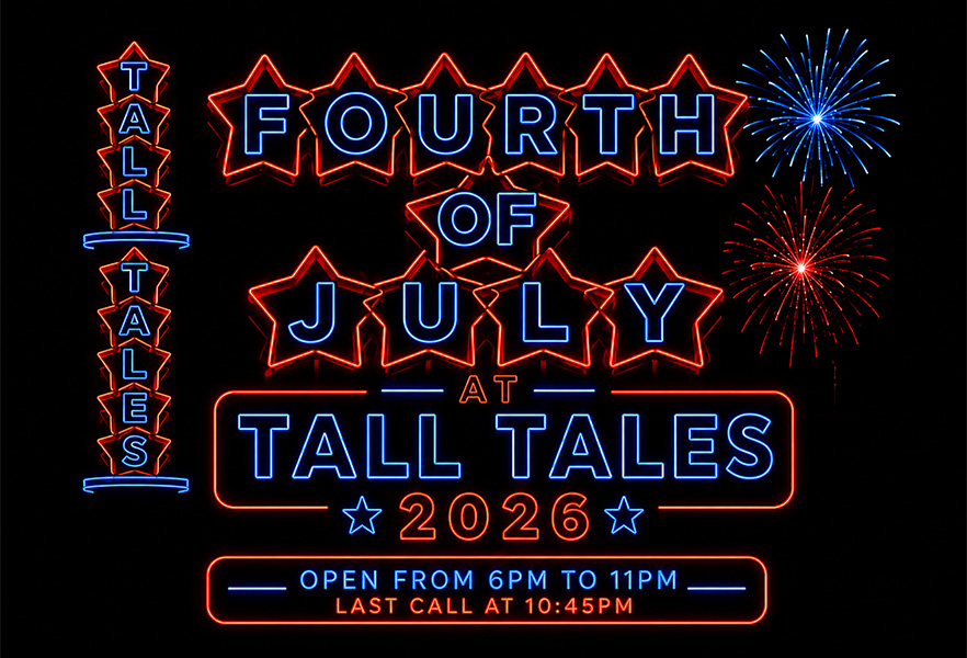 a neon sign with fireworks