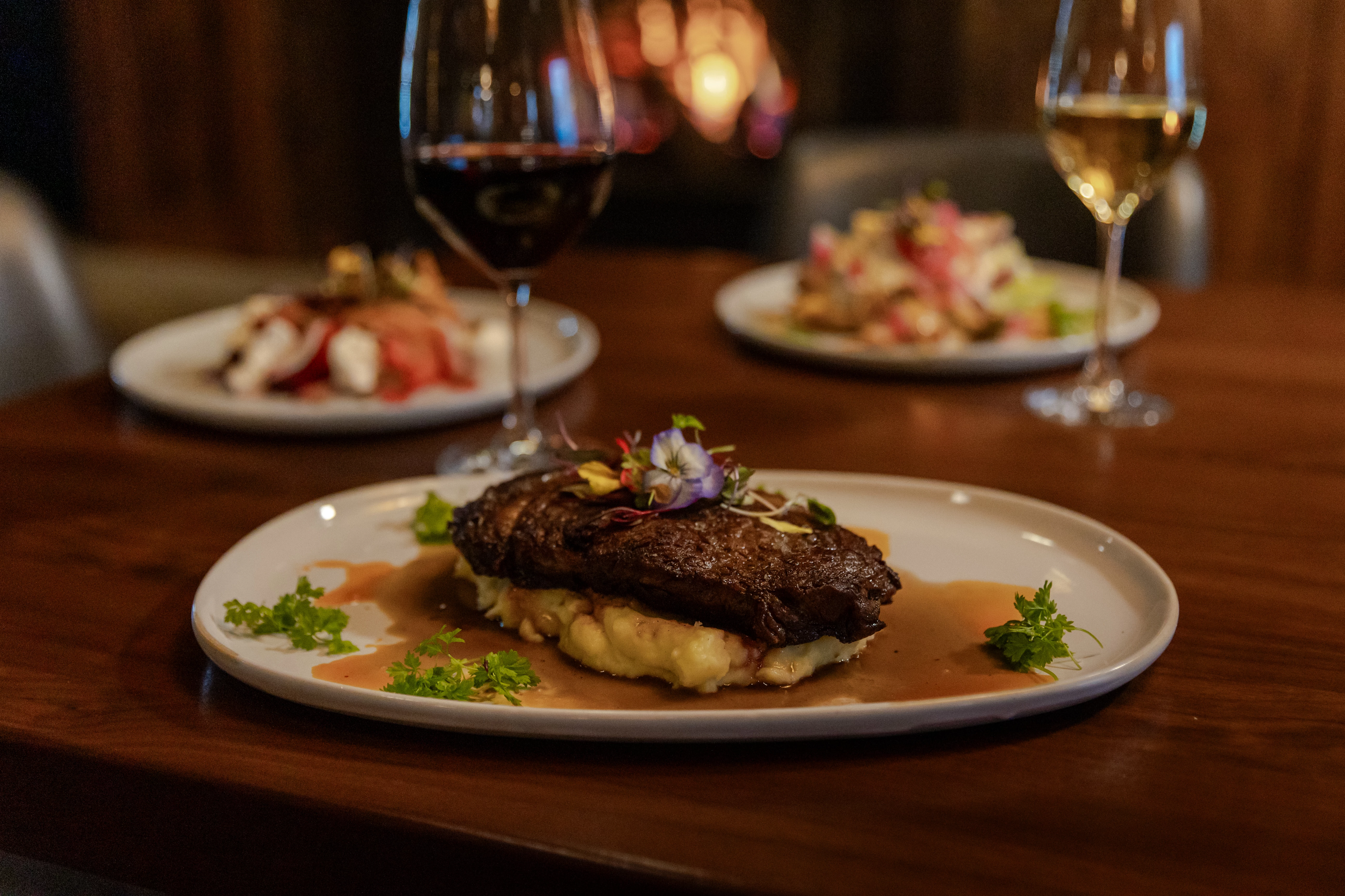a plate of food on a table