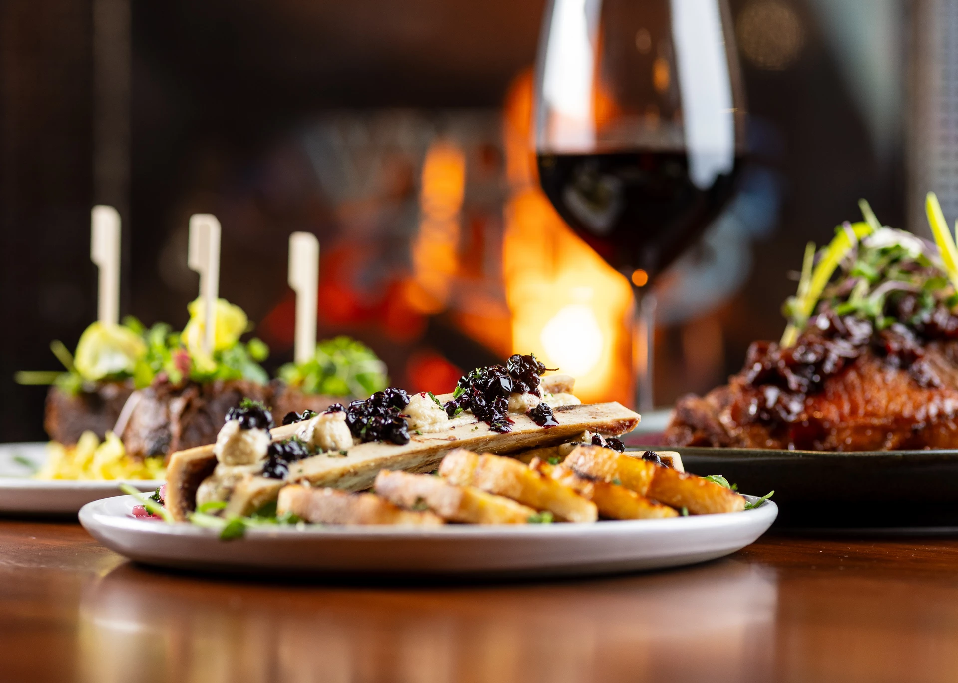 a plate of food on a table