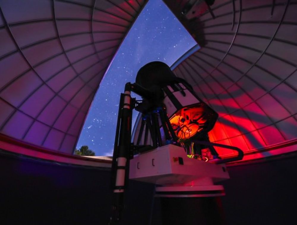 a telescope in a dome