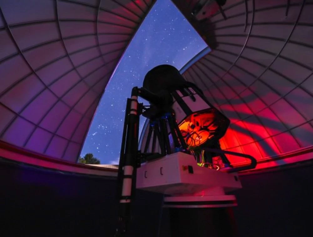 a telescope in a dome