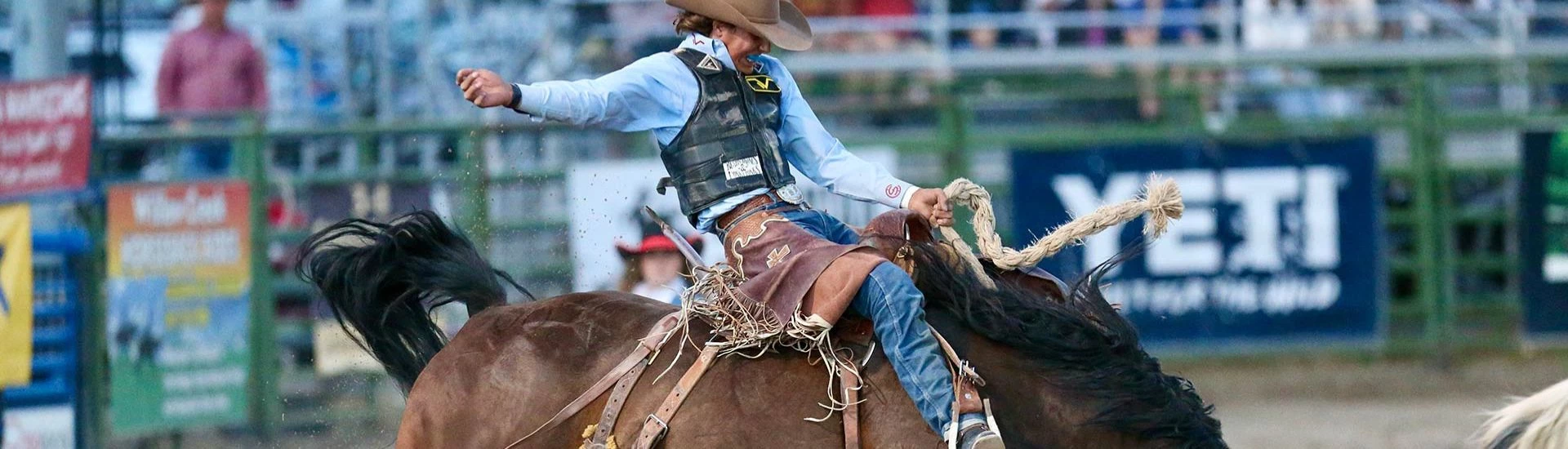 a man riding a horse
