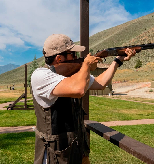 a man holding a gun