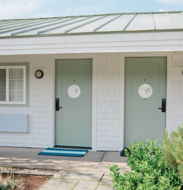 Exterior of waterfront bungalow at Yachtsman Hotel & Marina Club