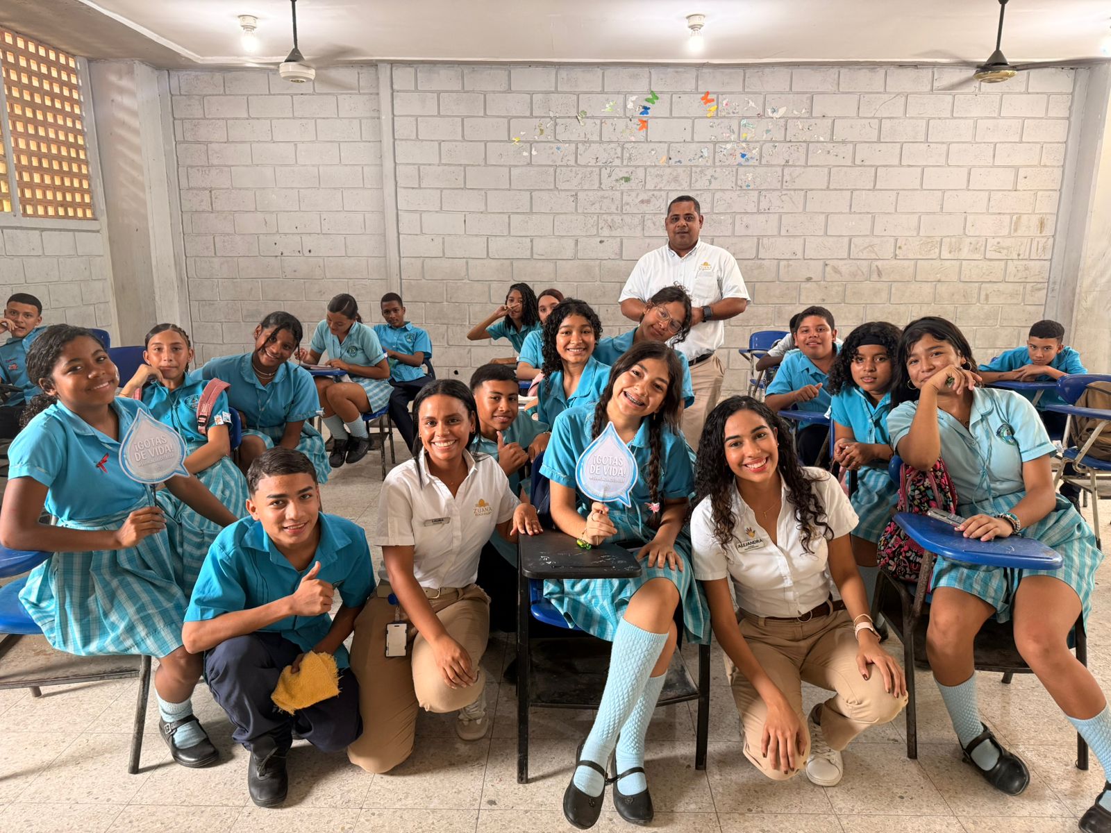 a group of people posing for a photo