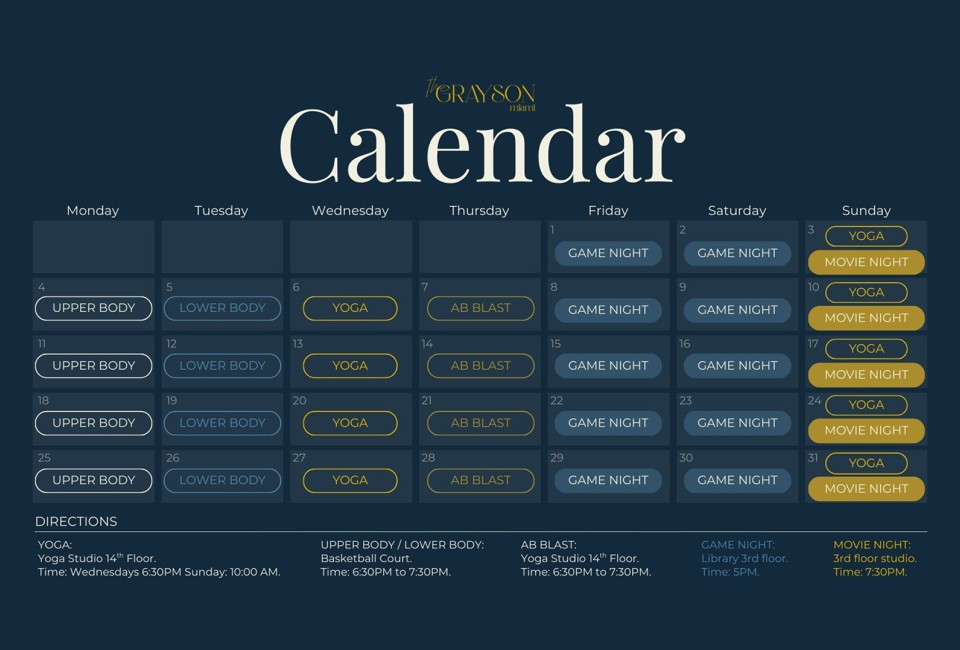 a calendar with text and images