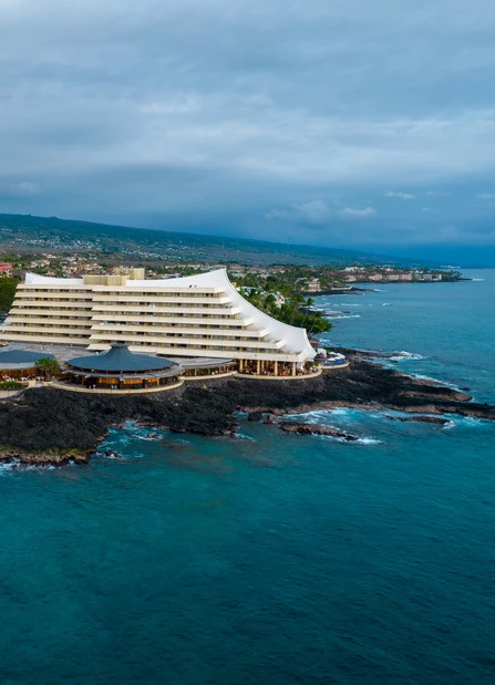 a building on a rocky island