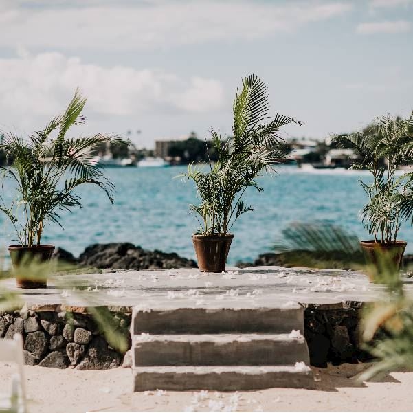 sunset cove steps next to the ocean