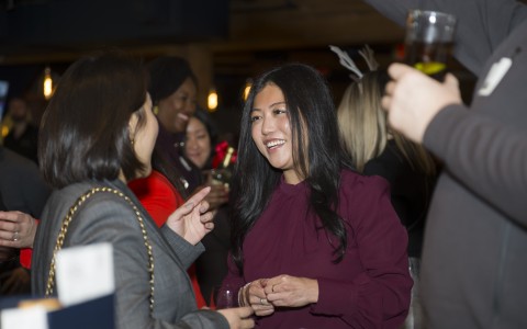 a group of women at a party