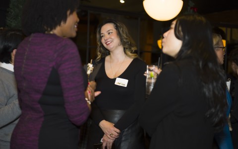 a group of women talking