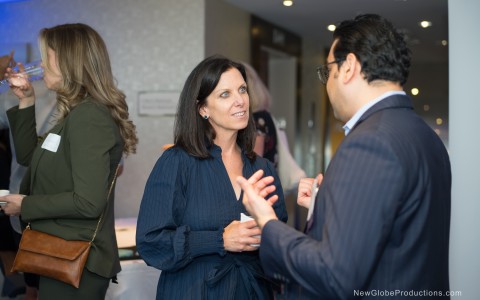 a man and woman talking