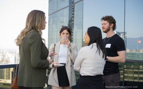 a group of people standing outside