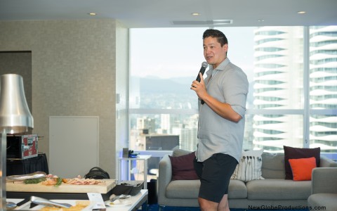 a man holding a microphone