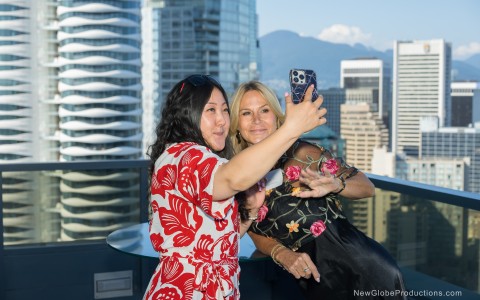 two women taking a selfie