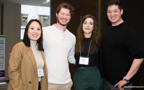 a group of people posing for a photo