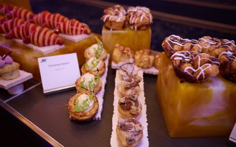 a group of pastries on a table