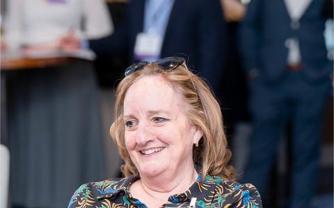 a woman sitting in a chair