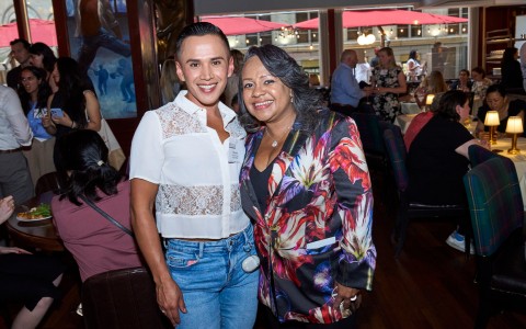 a man and woman posing for a picture