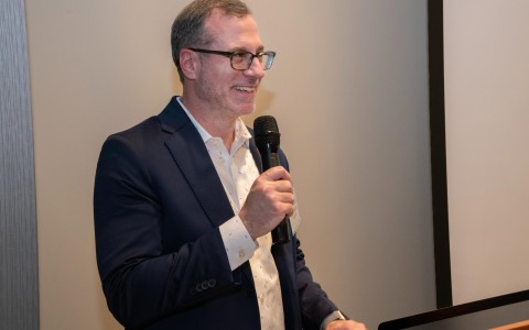 a man holding a microphone