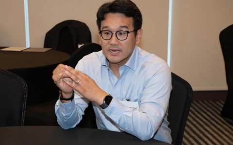 a man sitting at a table