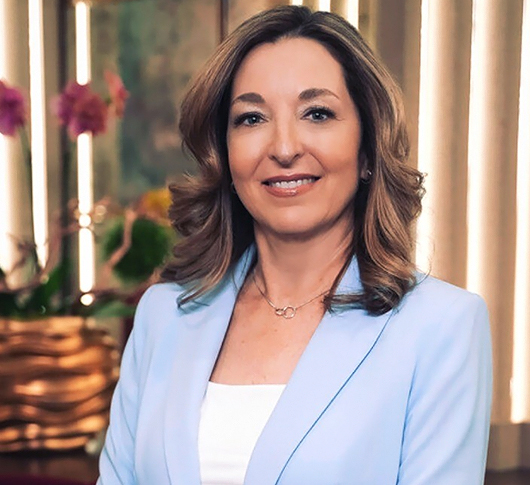 a woman smiling at camera