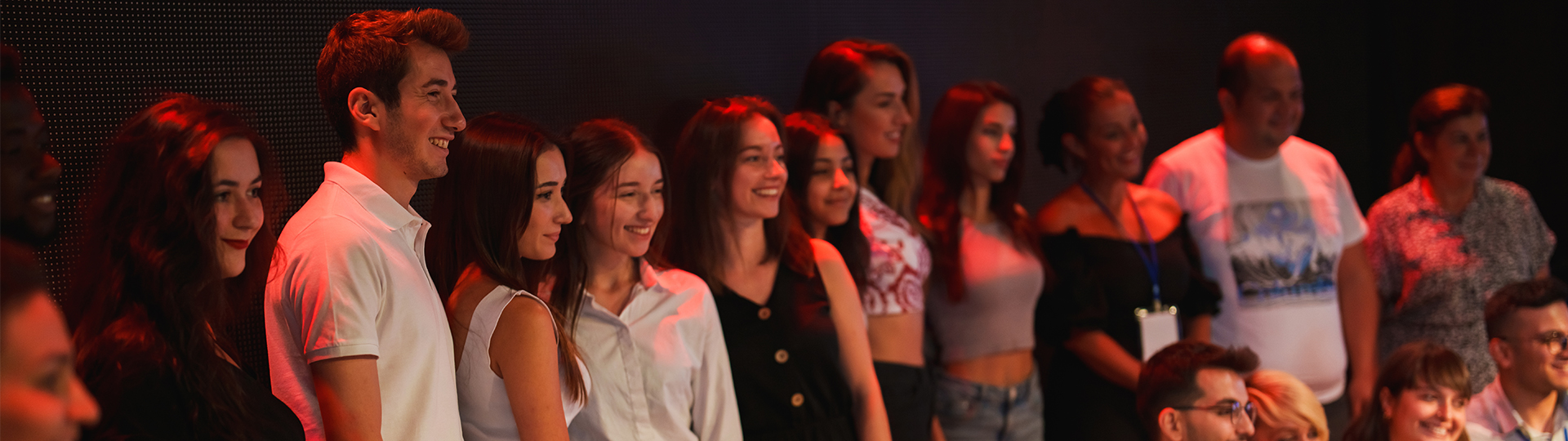a group of women smiling