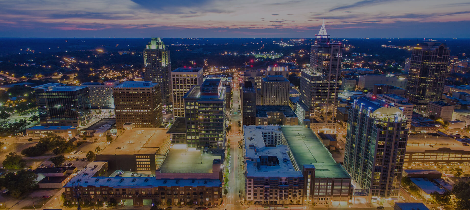 a city with many tall buildings