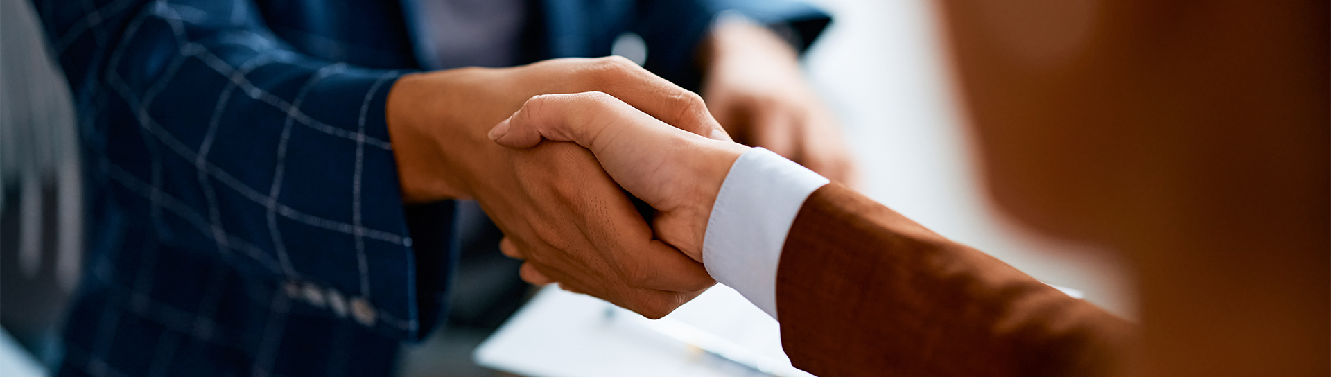 a close-up of a handshake
