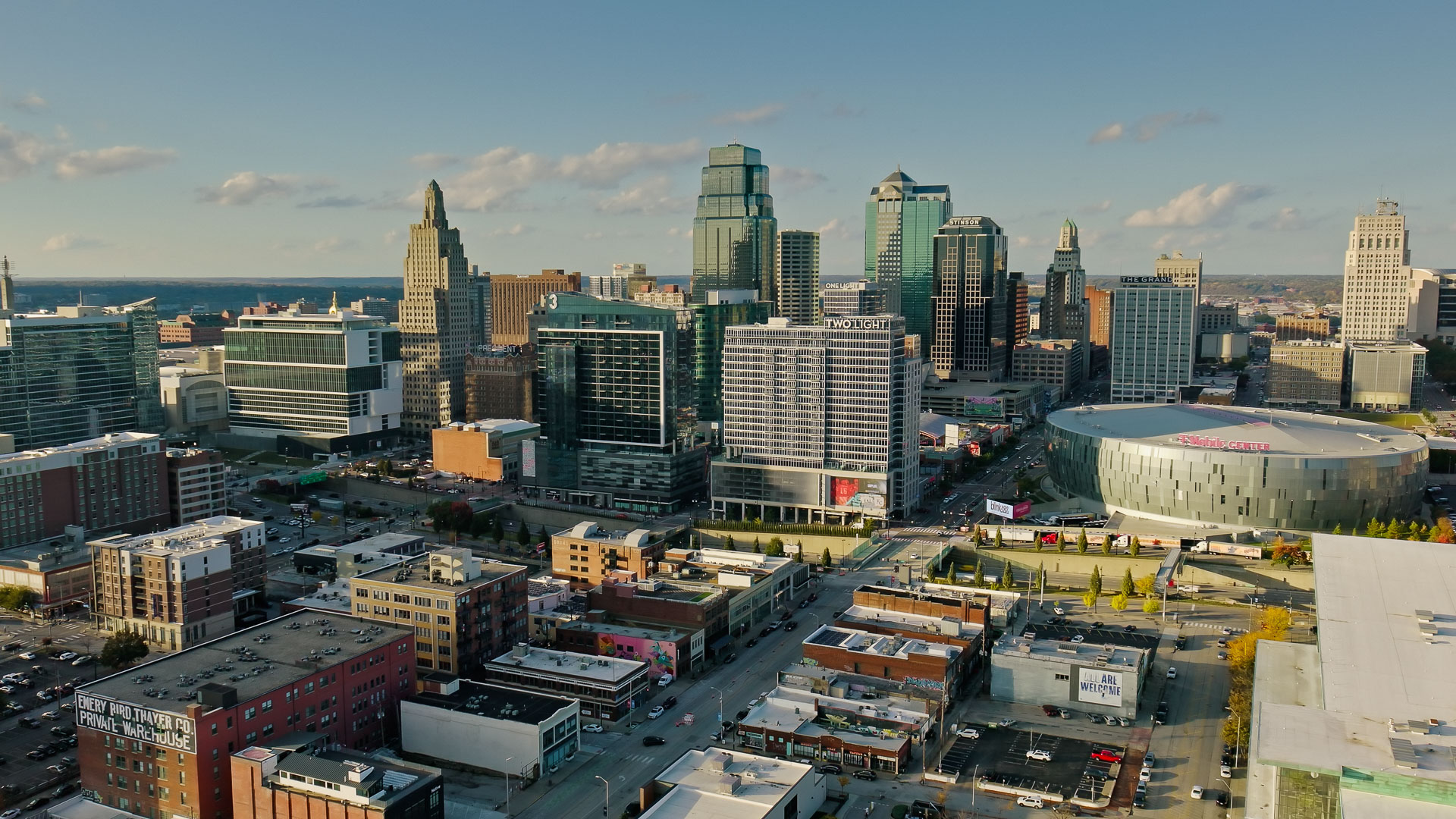 a city with many buildings