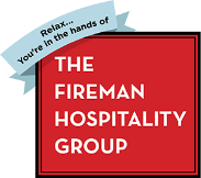 a red sign with white text