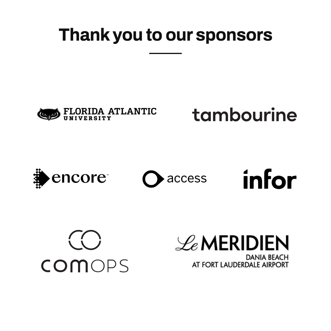 a group of black and white logos