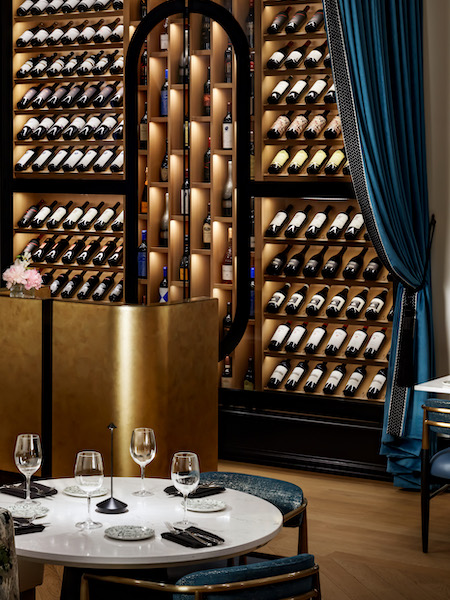 wine glasses on a table