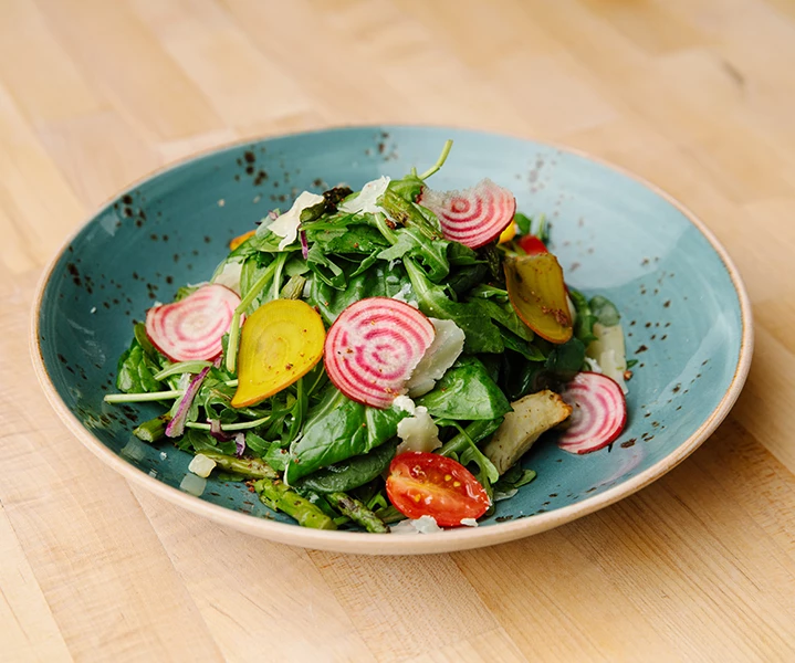 a salad on a plate