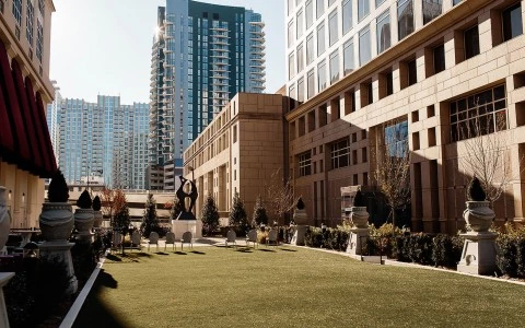 Outdoor wedding or event area 