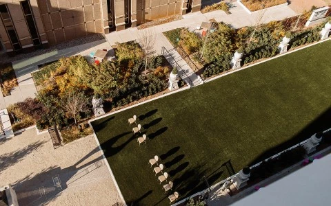 outdoor wedding ceremony area 