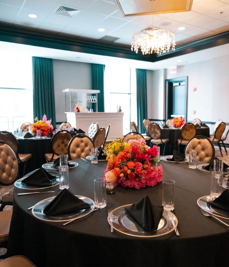a table set for a party