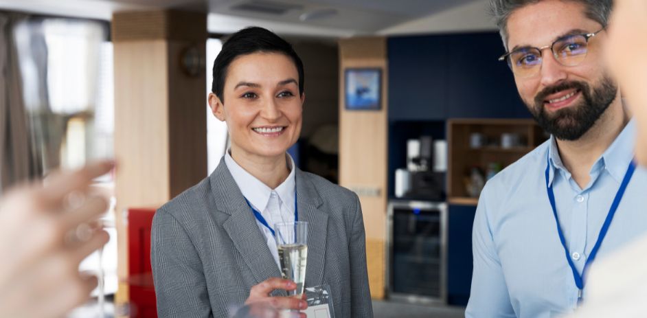 a woman holding a glass of champagne