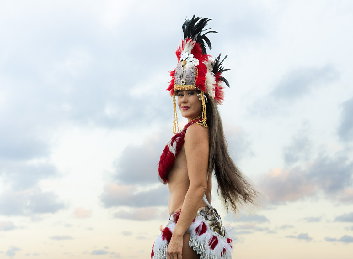 a woman in a garment