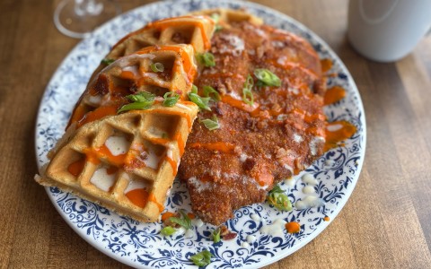 a plate of food on a table