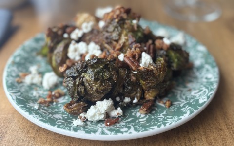 a plate of food on a table