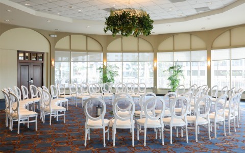 venue space with large windows and lots of natural light