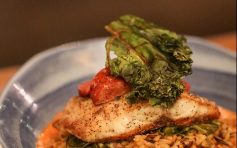 a plate of food on a table