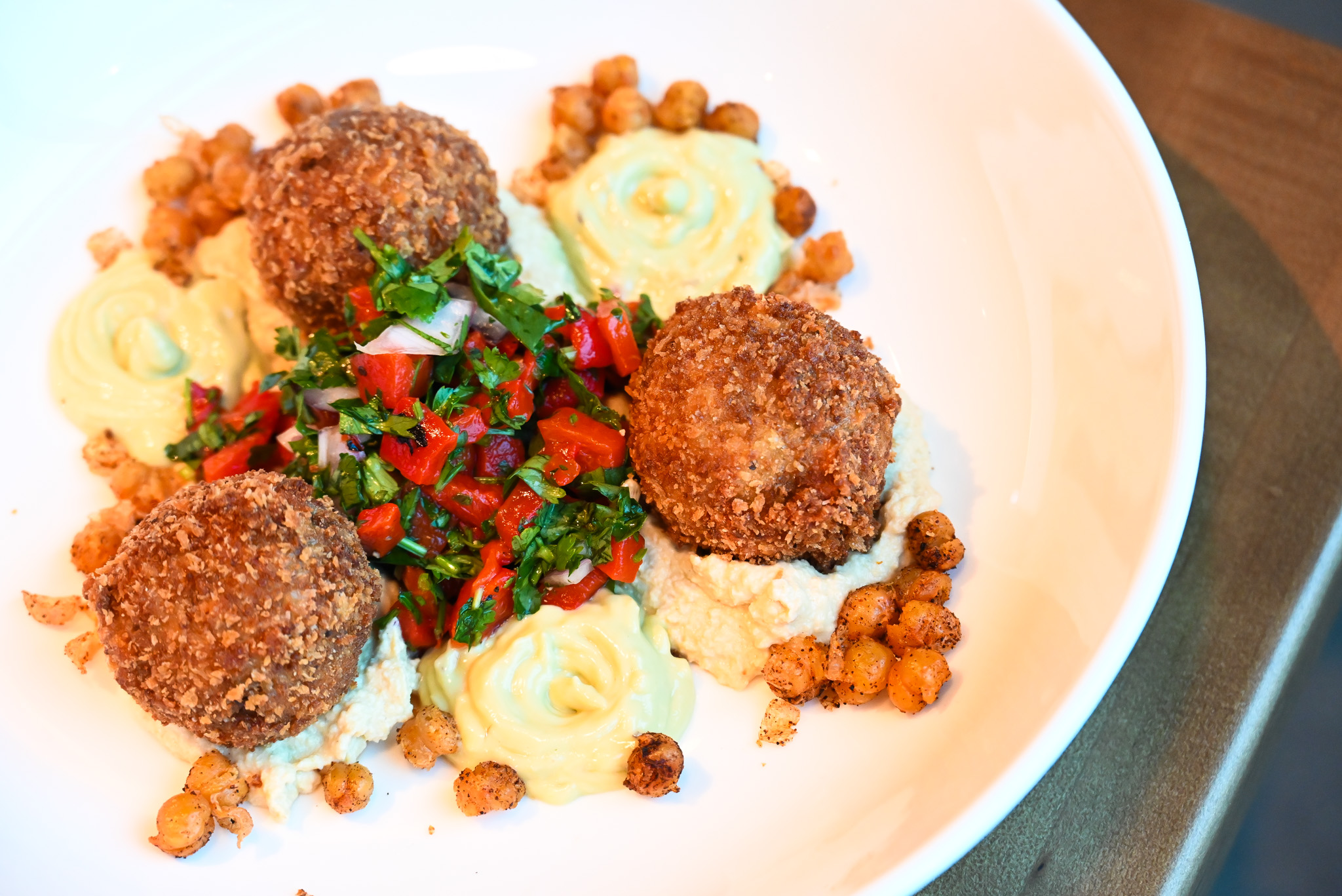 a plate of food on a table