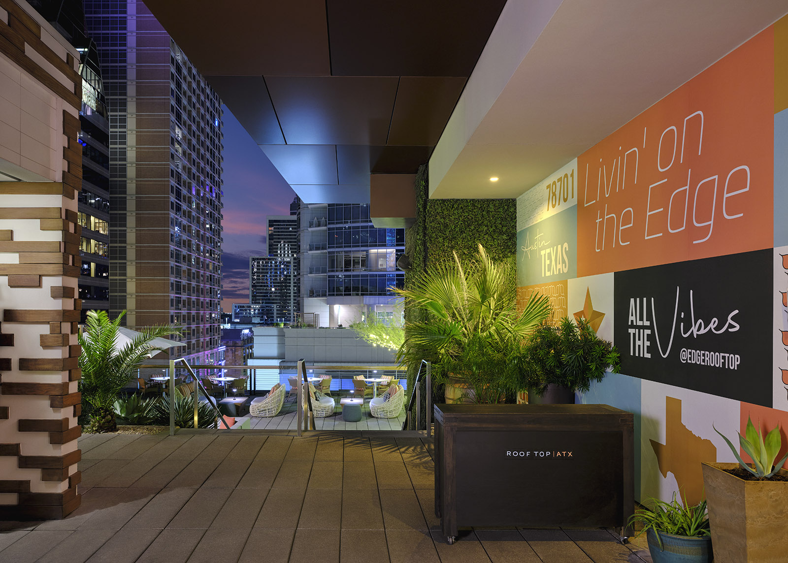 Elevated Oases: Edge Rooftop Lourdes Over Congress & Lady Bird